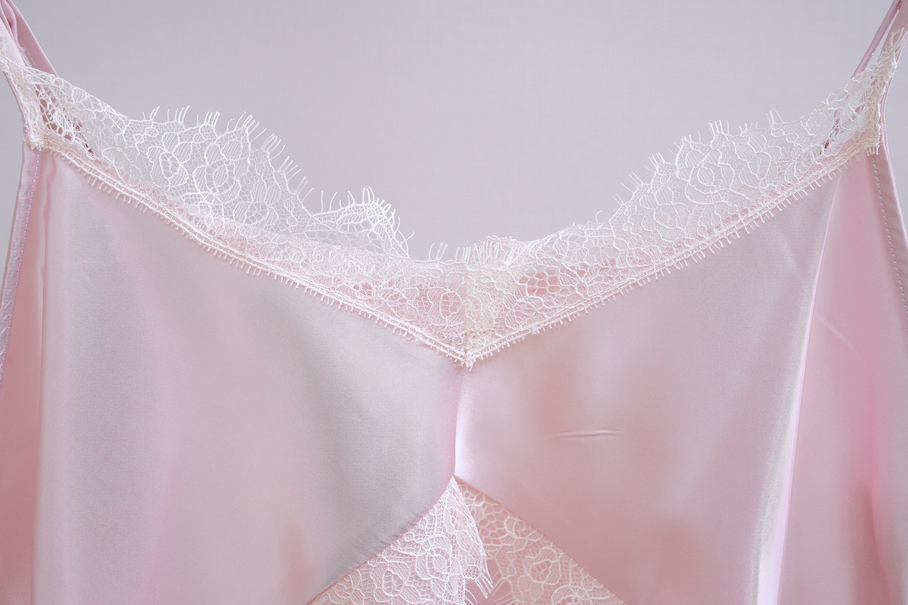 Soft Lace Satin Cami (Pink)