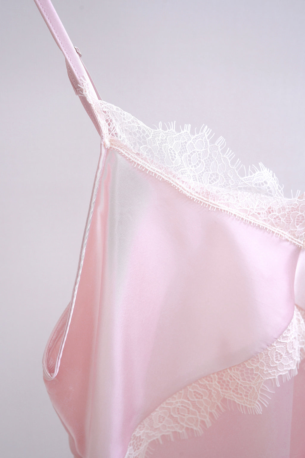 Soft Lace Satin Cami (Pink)