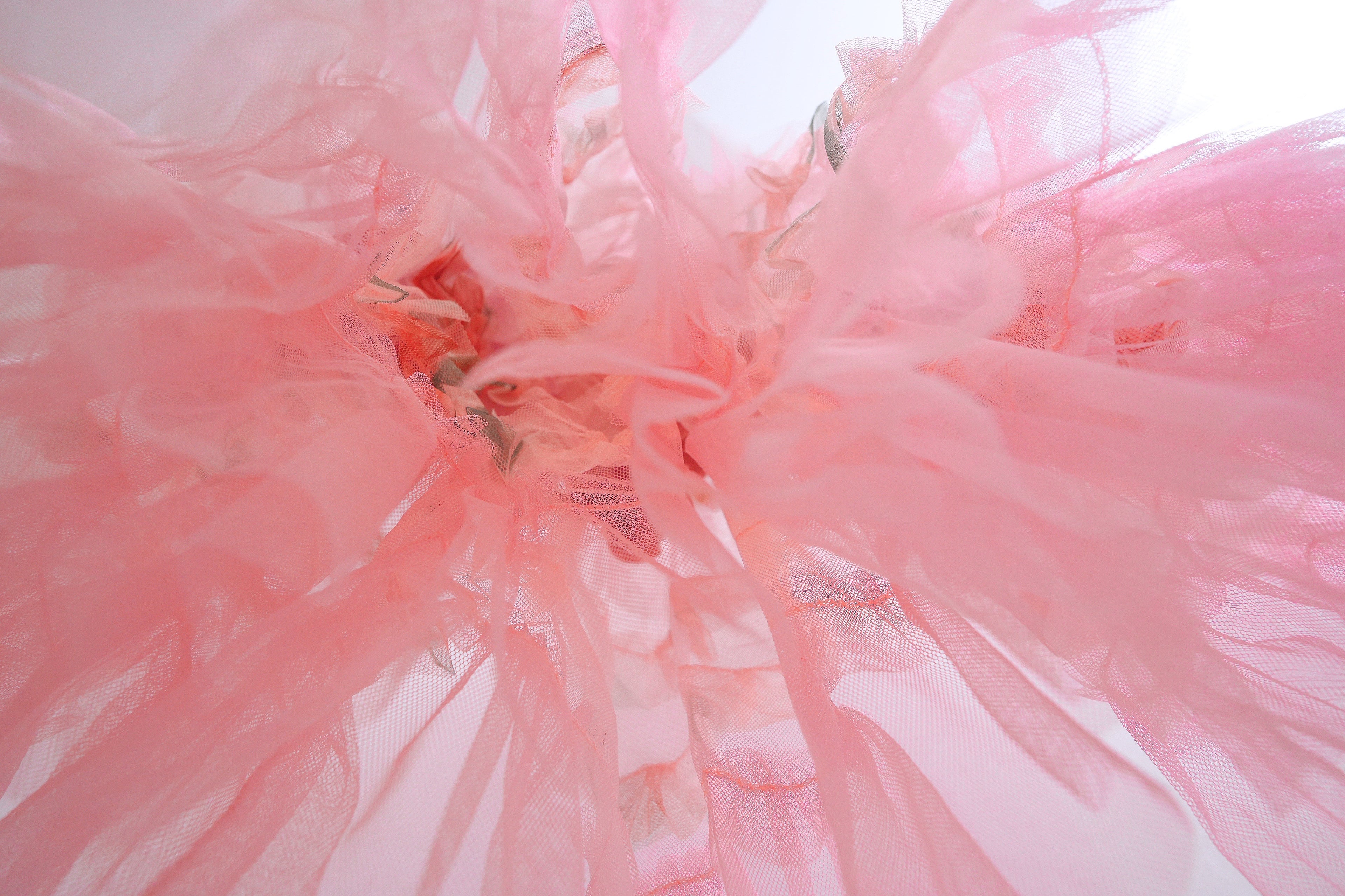 Fairy Tale Petal Organza Layered Maxi Skirt (Pink)