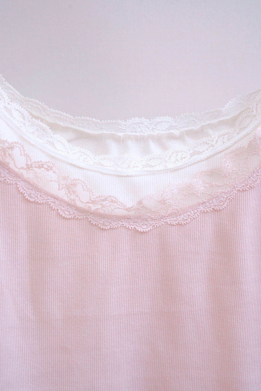Double Lace Edge Cami(Pink)