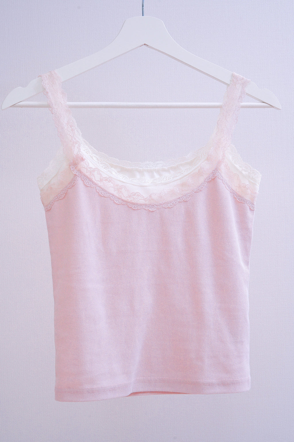 Double Lace Edge Cami(Pink)