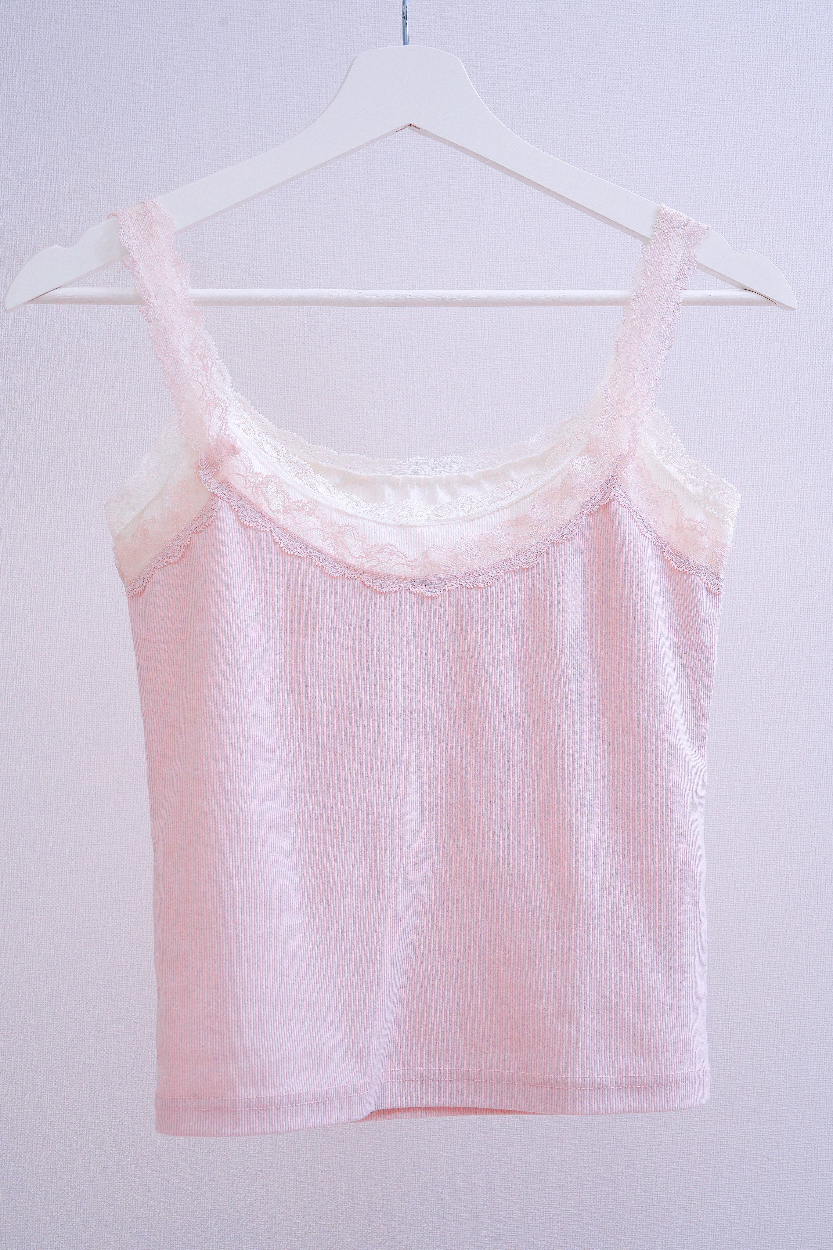 Double Lace Edge Cami(Pink)