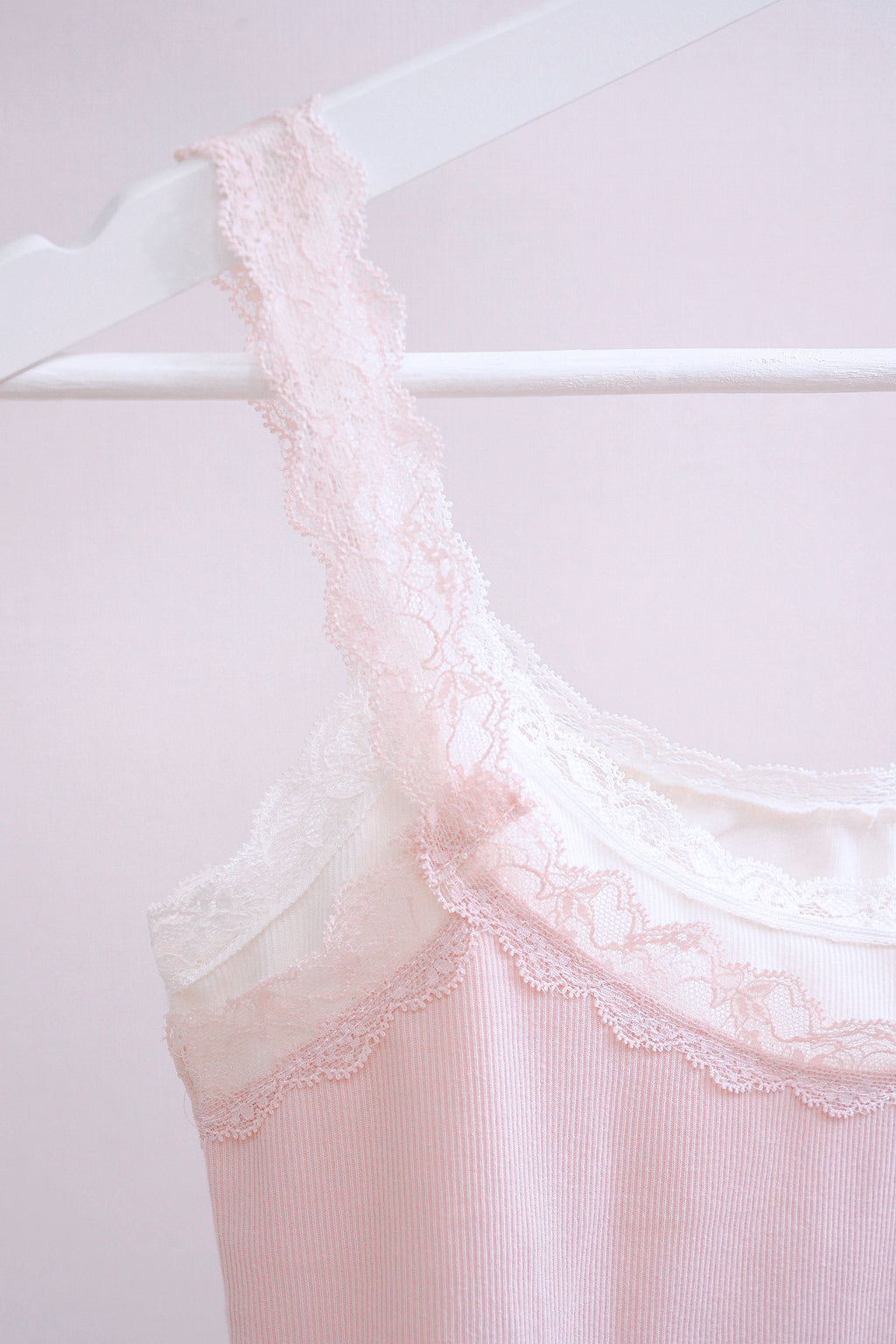 Double Lace Edge Cami(Pink)