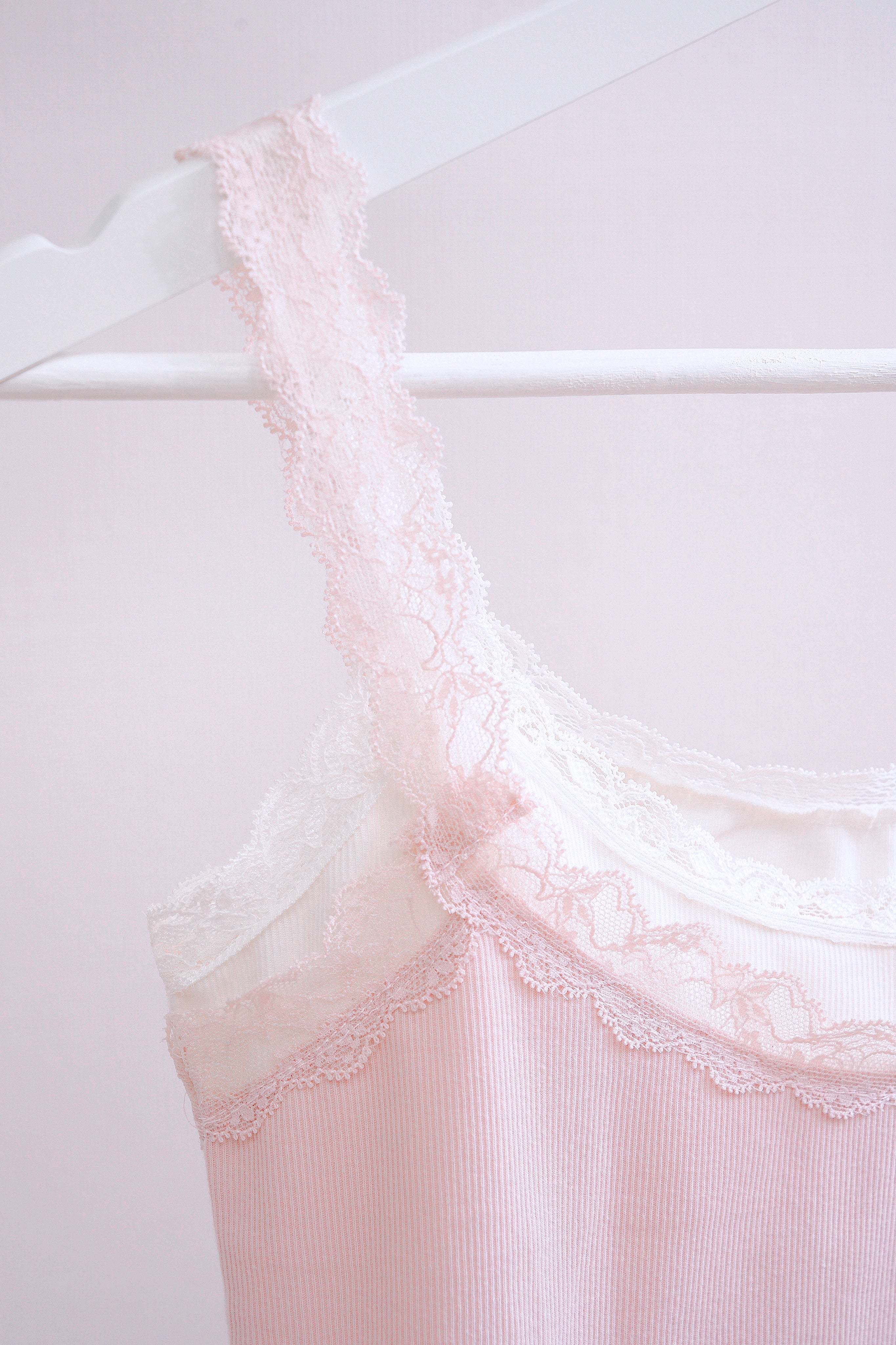 Double Lace Edge Cami(Pink)