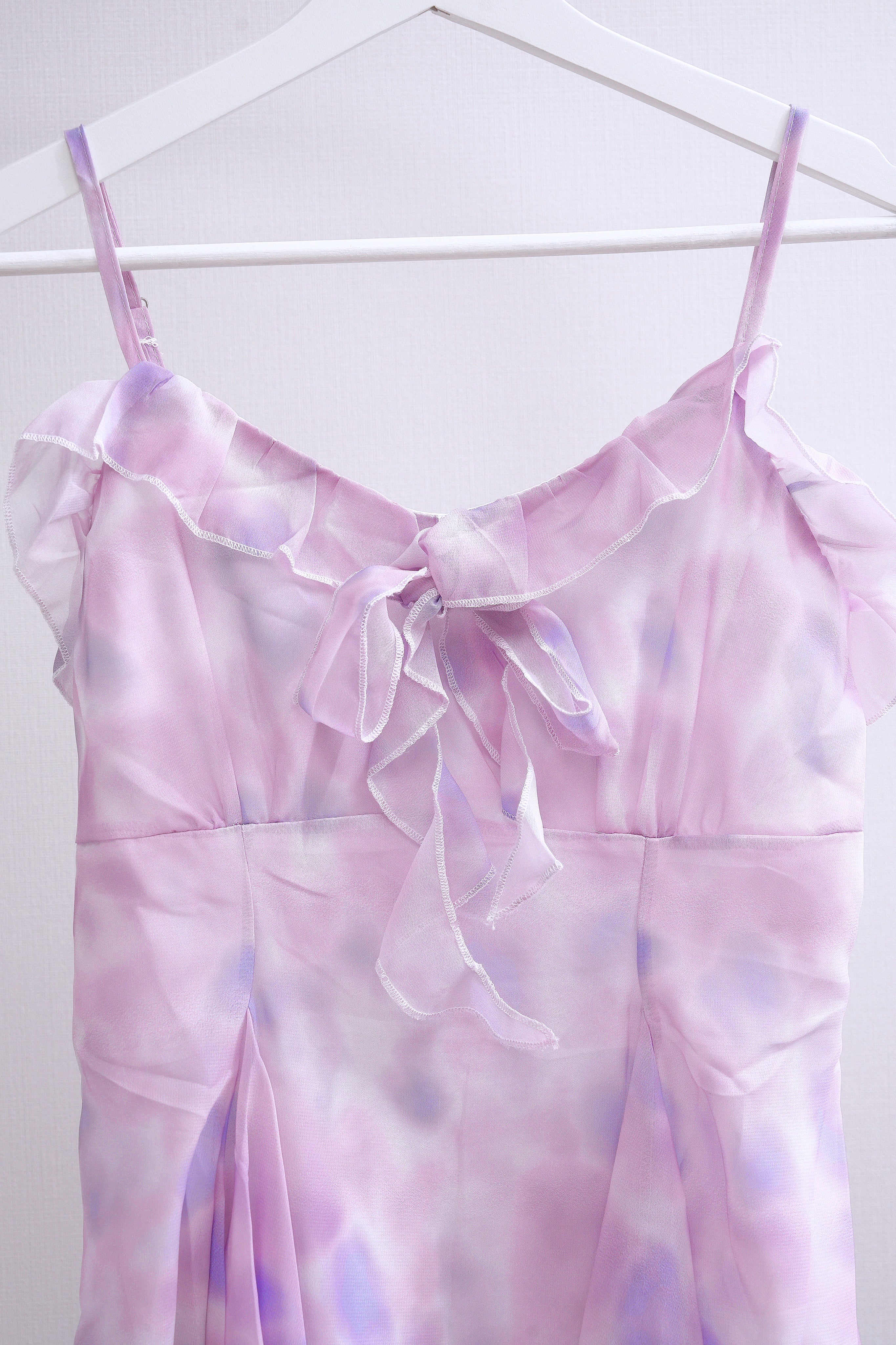 Lavender Chiffon Mini Dress