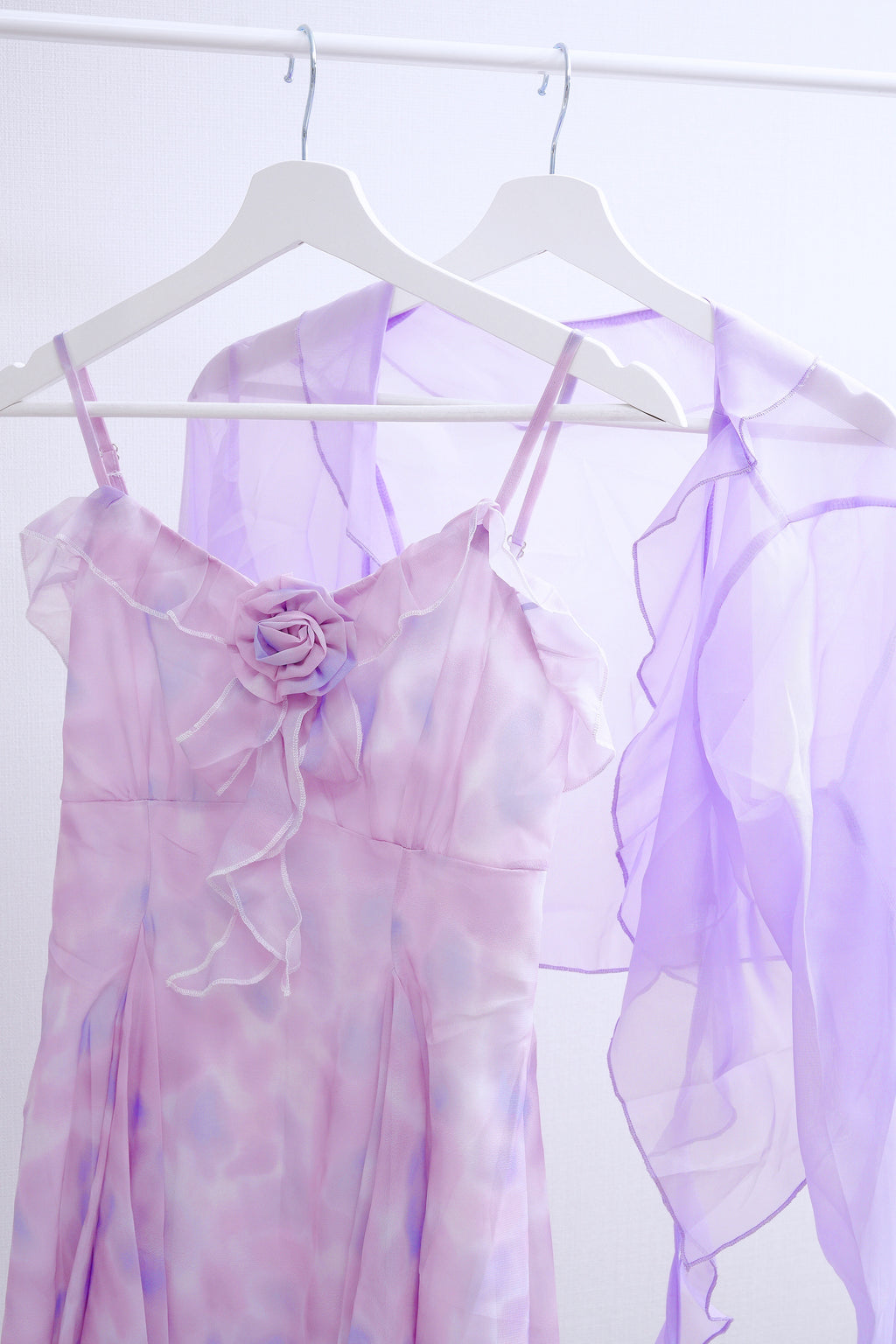 Lavender Chiffon Mini Dress