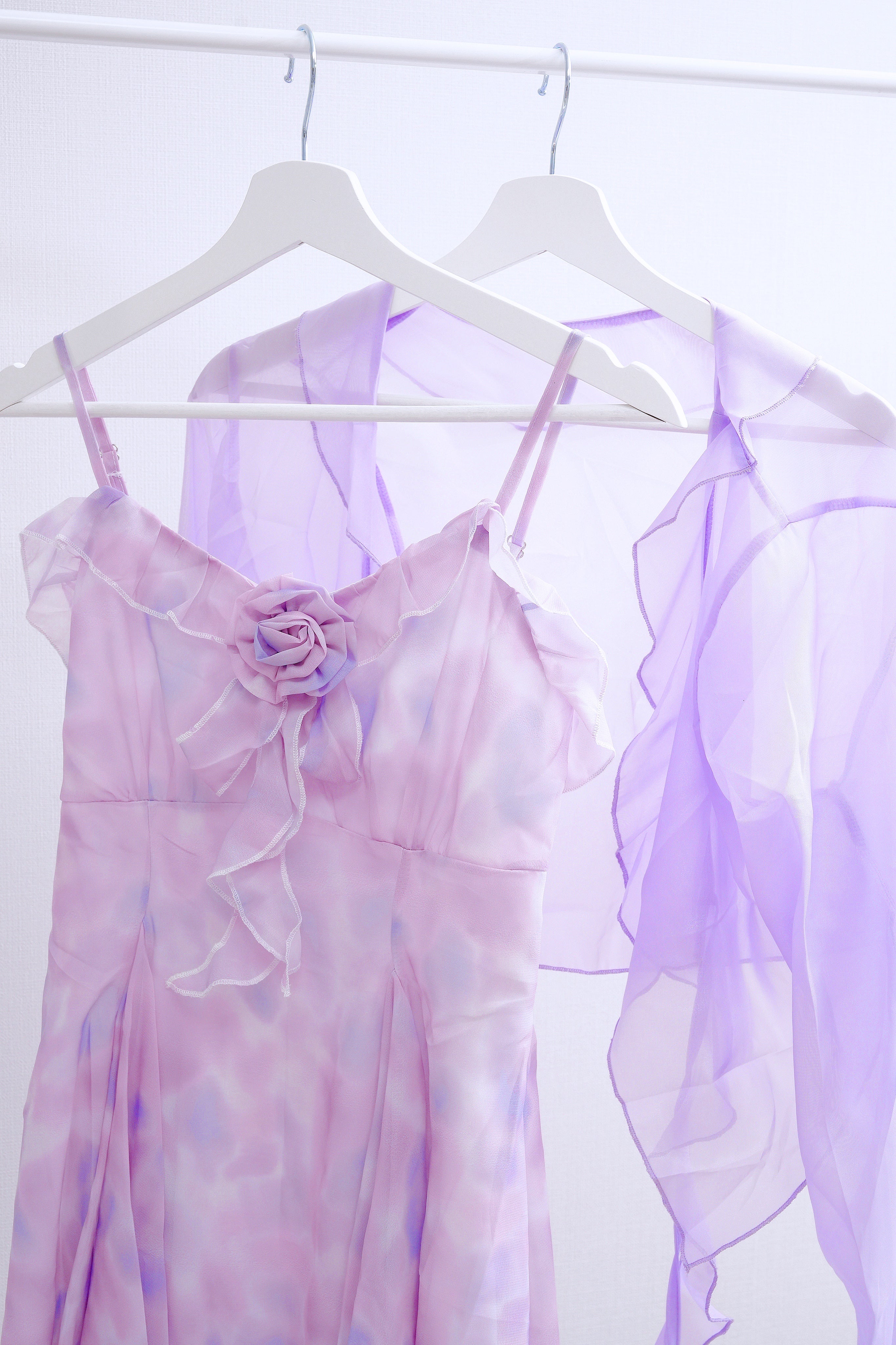 Lavender Chiffon Mini Dress
