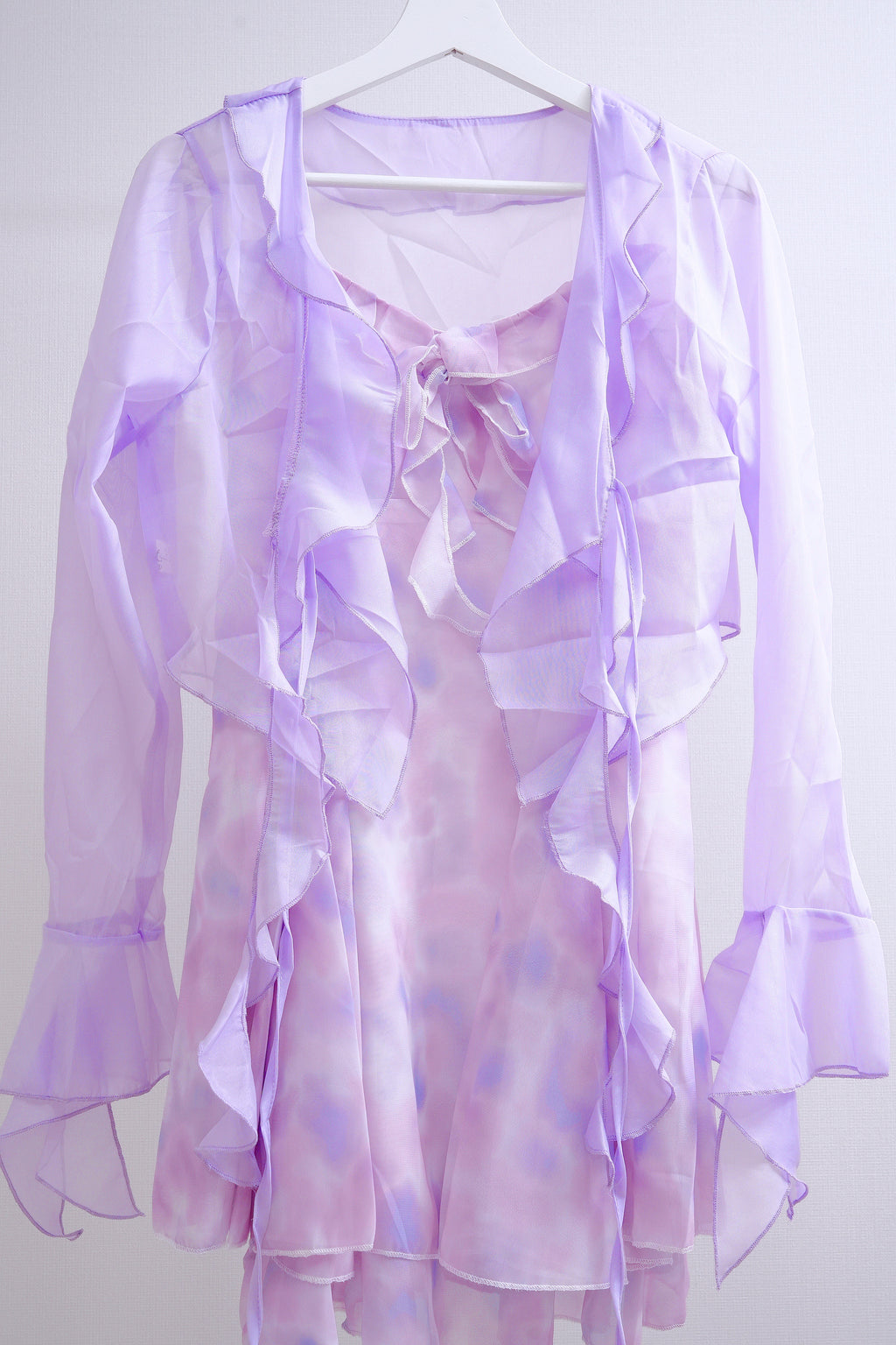 Lavender Chiffon Mini Dress