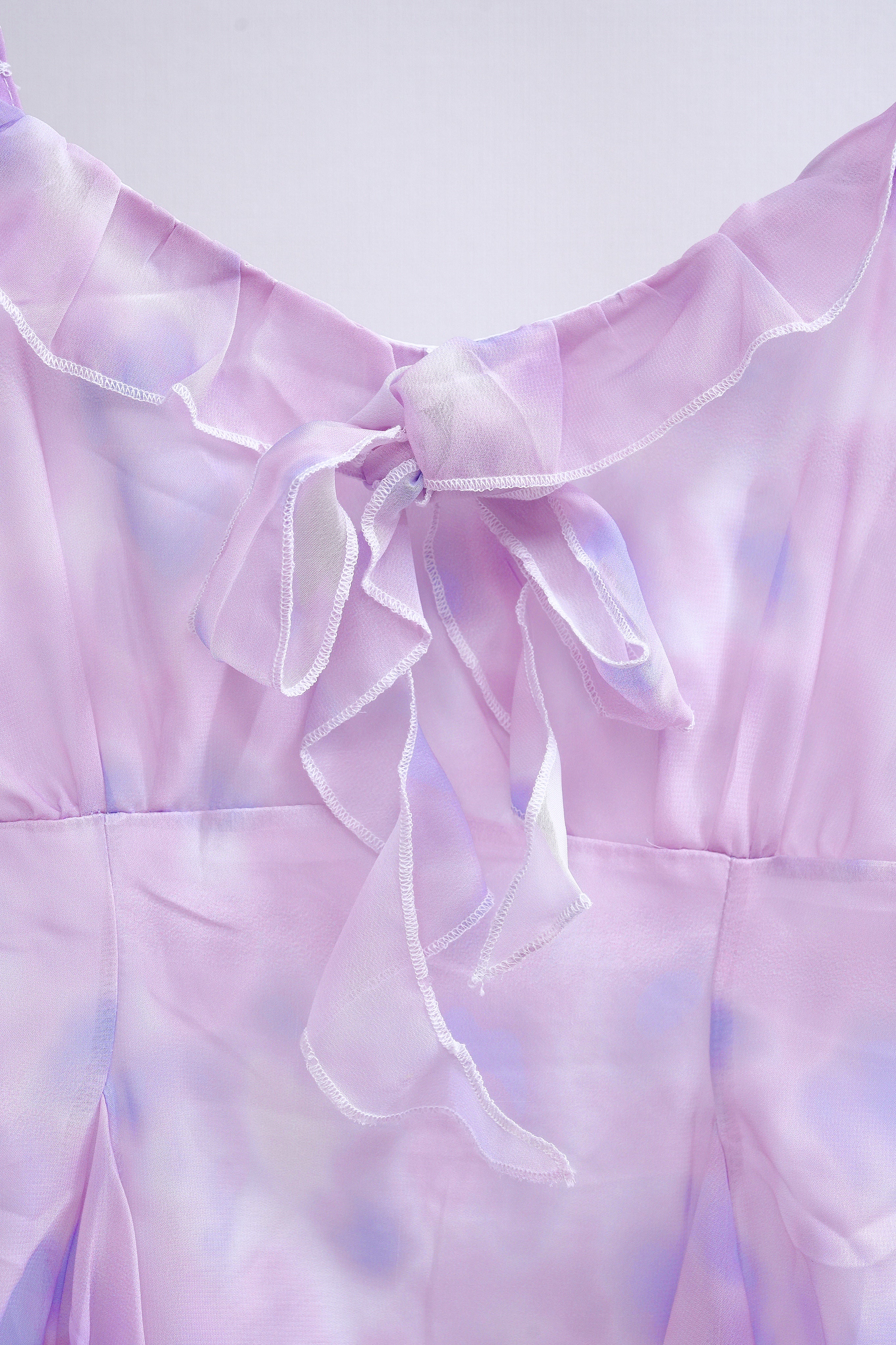 Lavender Chiffon Mini Dress