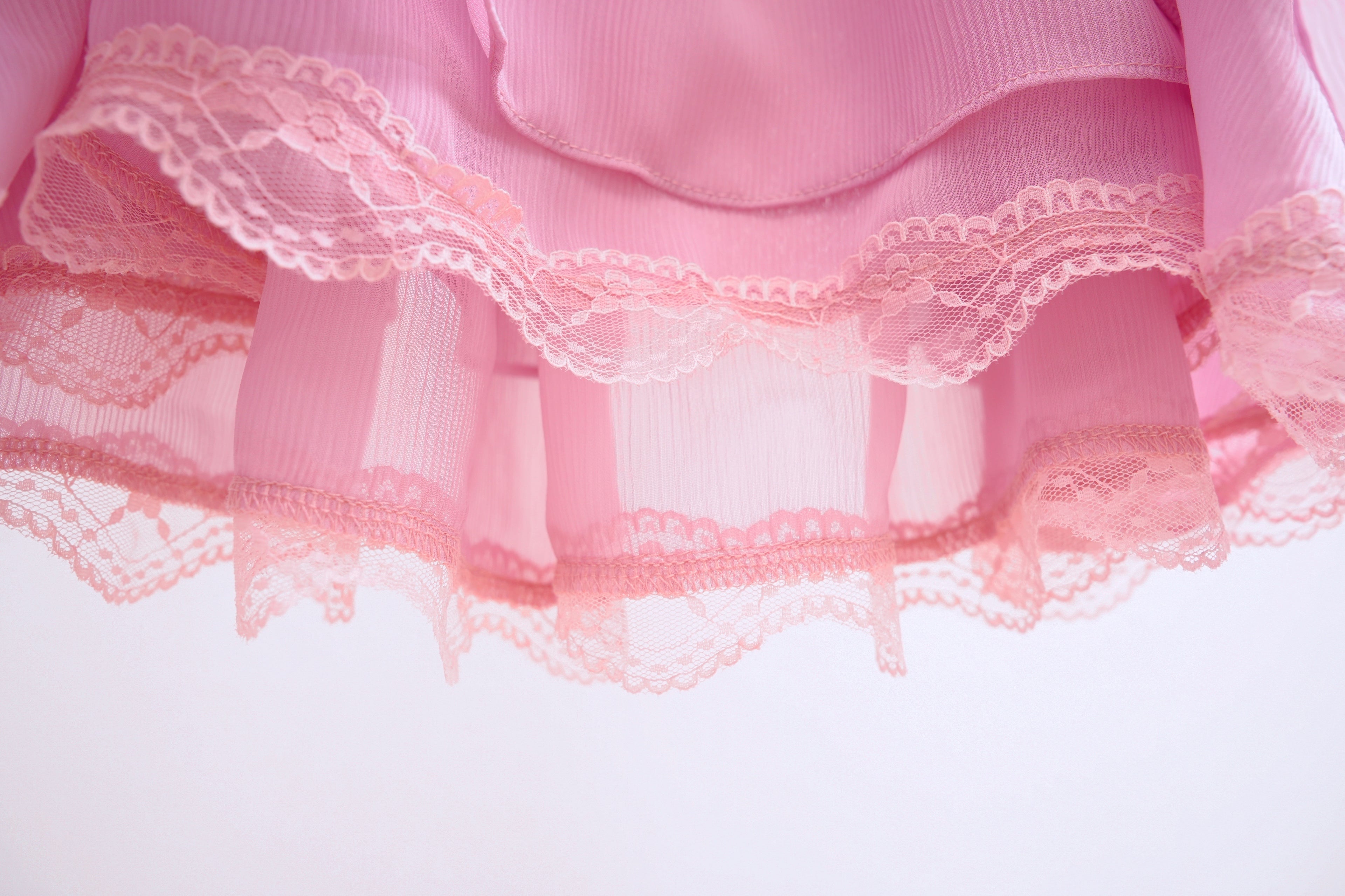 Sweet Romance Layered Sheer Lace Cami (Pink)