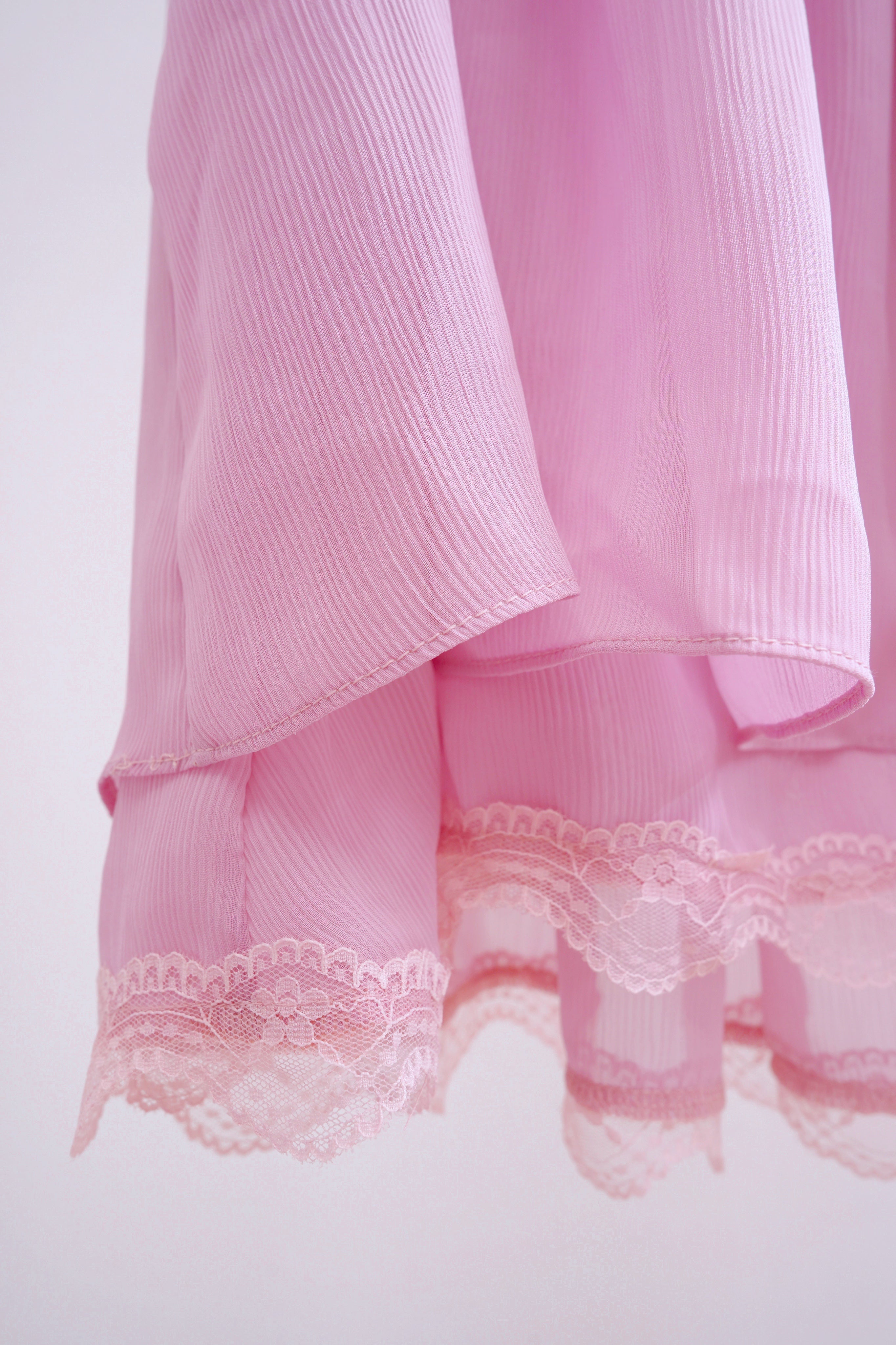 Sweet Romance Layered Sheer Lace Cami (Pink)