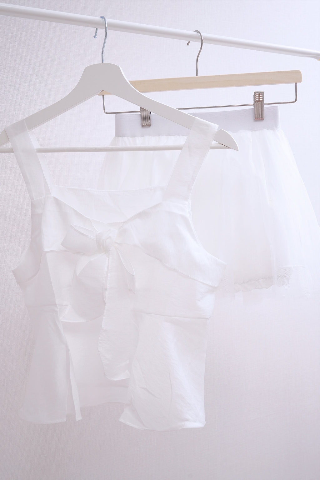Balletcore Tulle Mini Skirt (White)