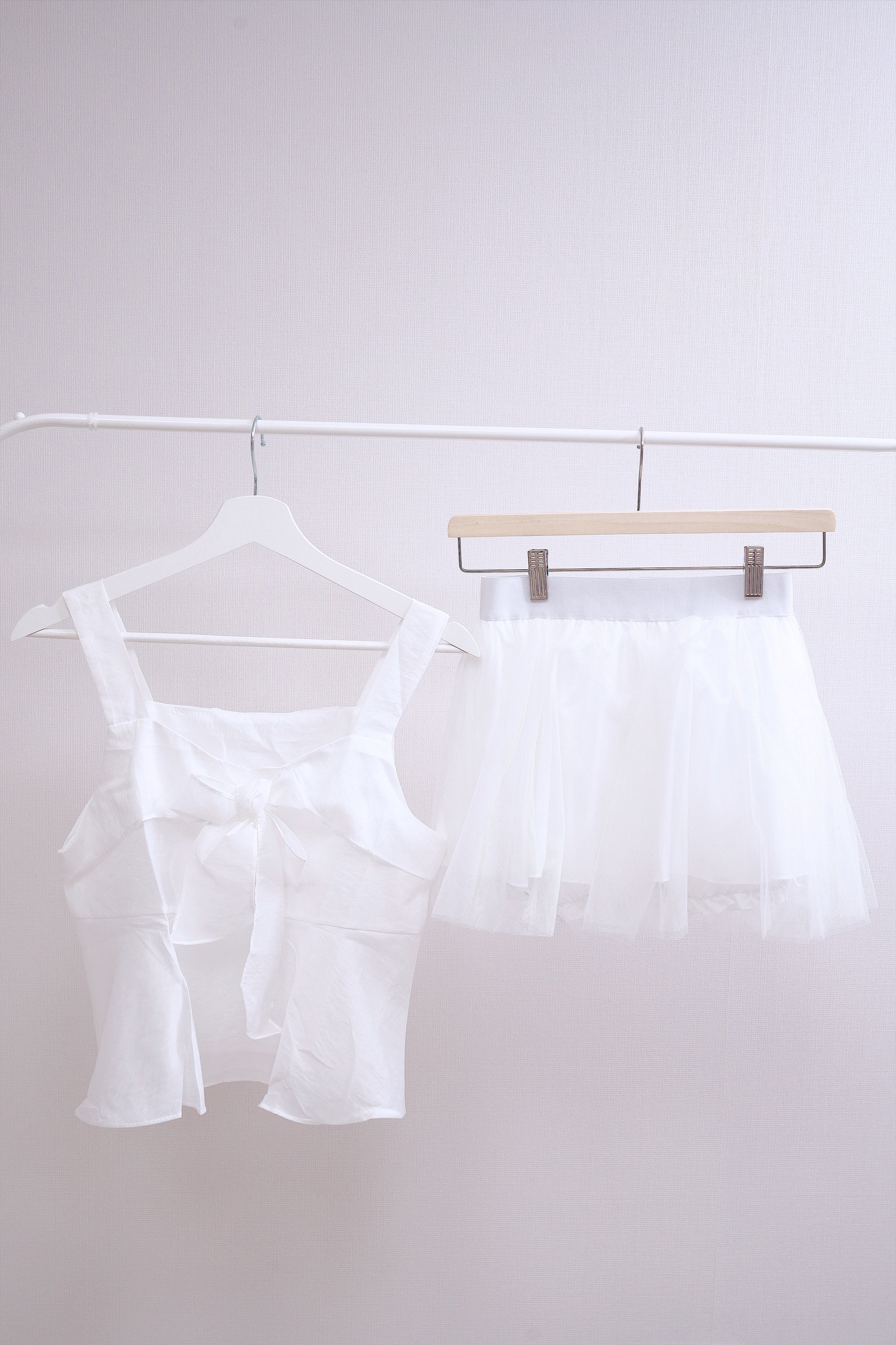 Balletcore Tulle Mini Skirt (White)