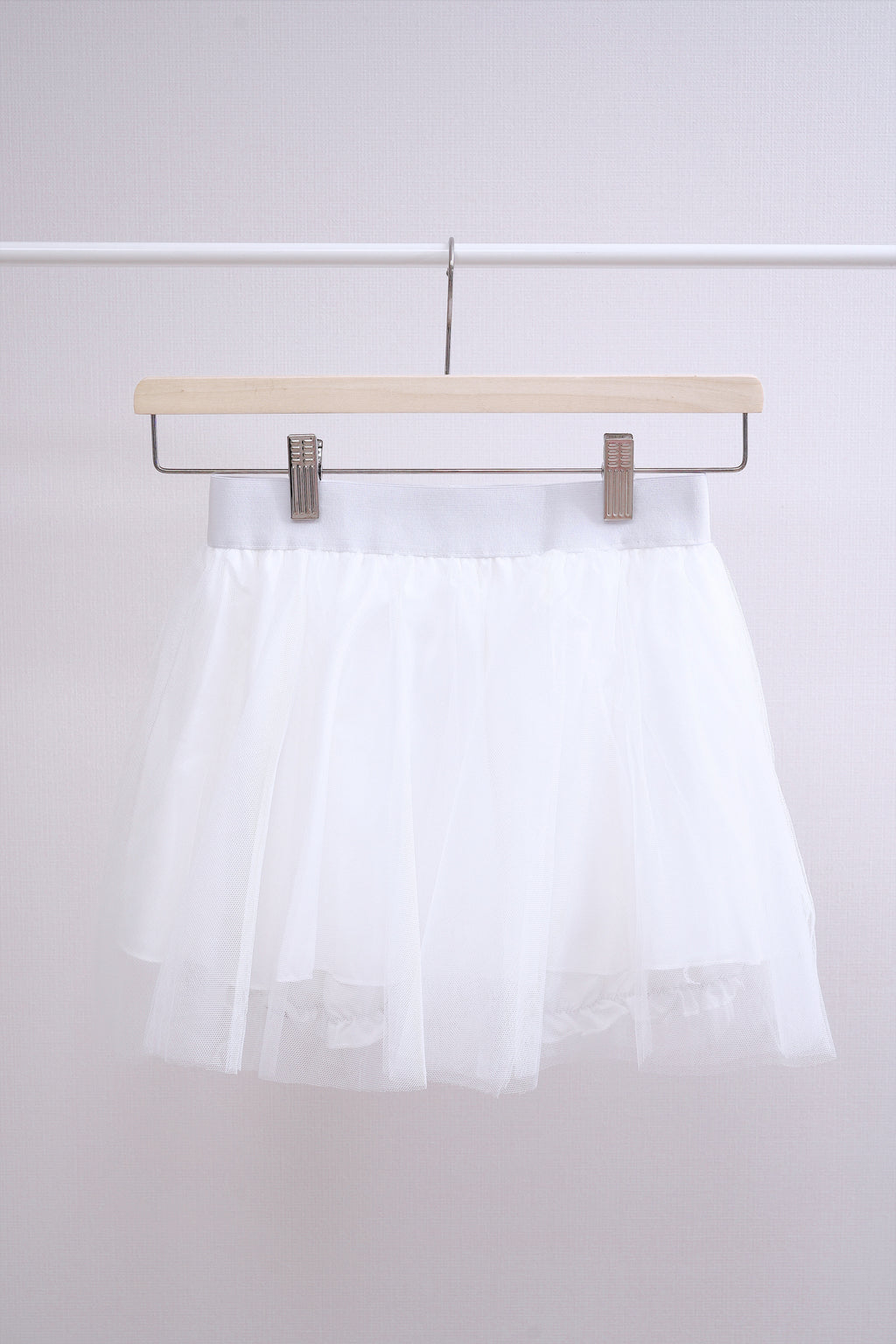 Balletcore Tulle Mini Skirt (White)