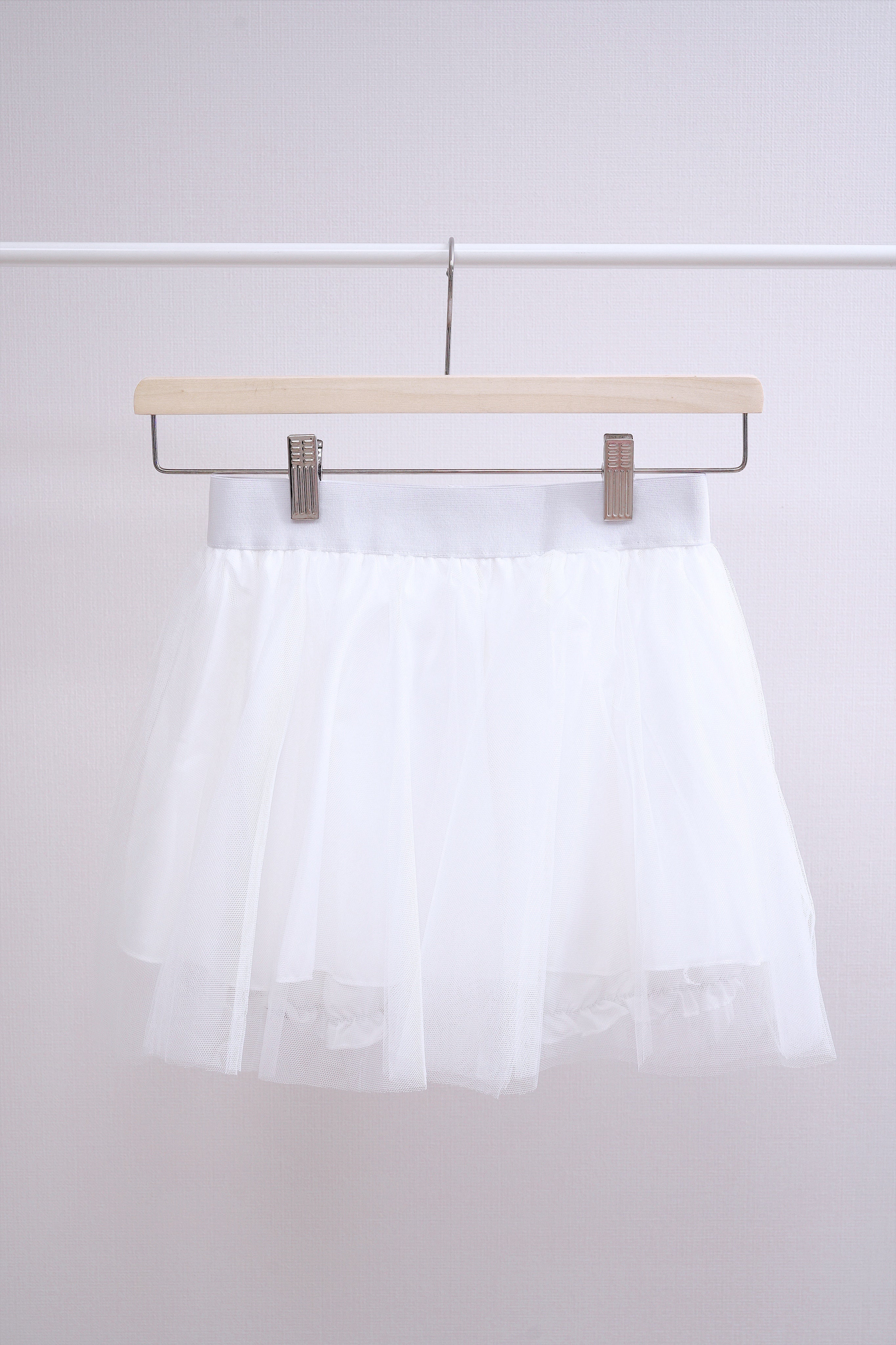 Balletcore Tulle Mini Skirt (White)
