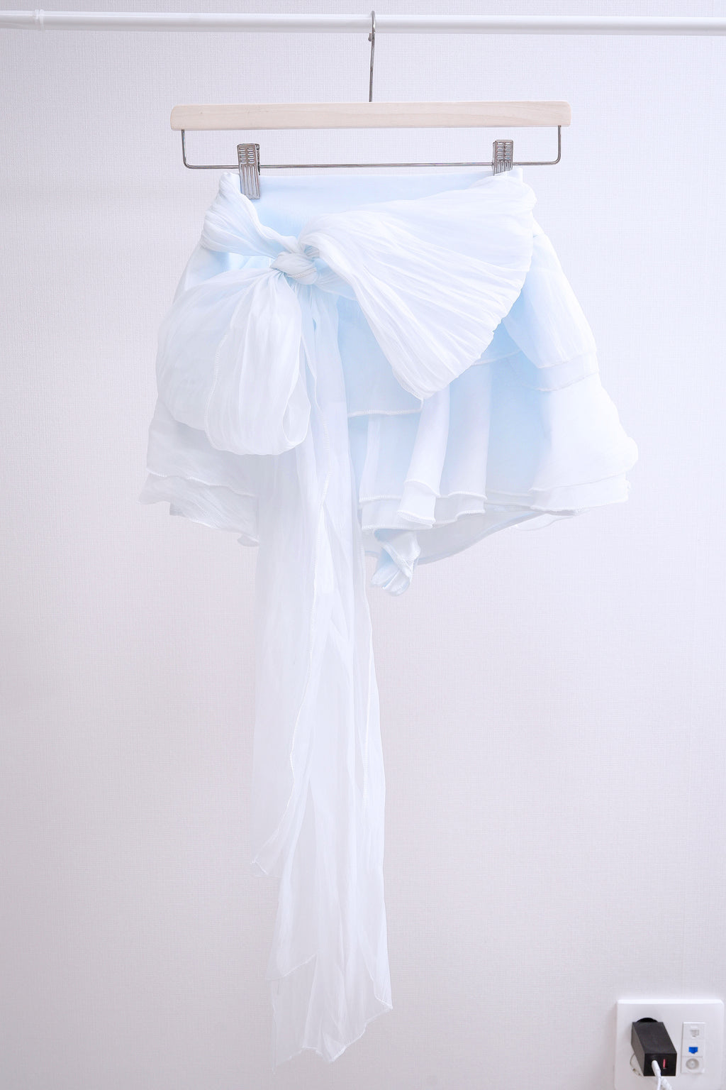 Cinderella Big RIbbon Ruffle Skirt (Baby Blue)