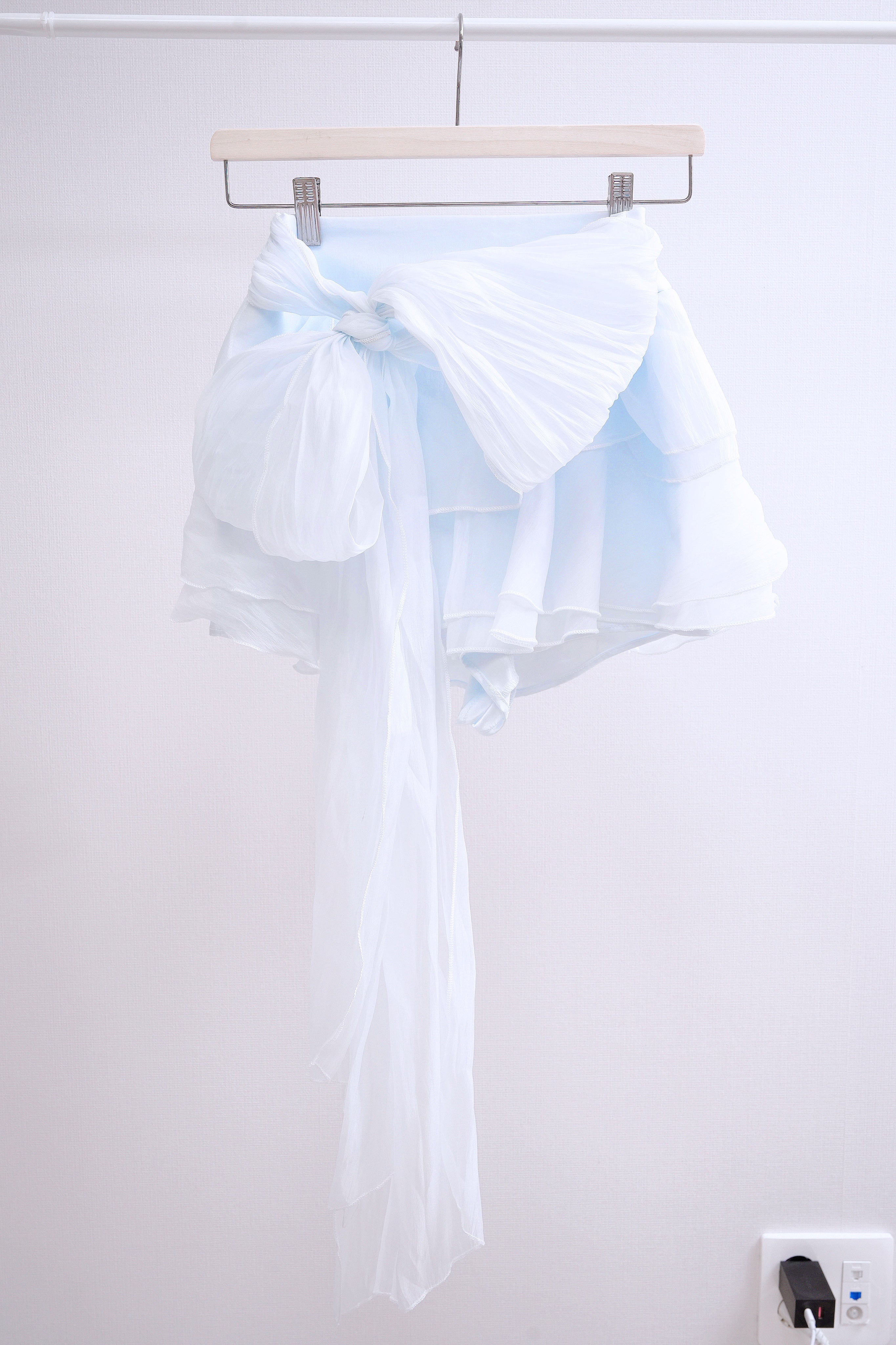 Cinderella Big RIbbon Ruffle Skirt (Baby Blue)