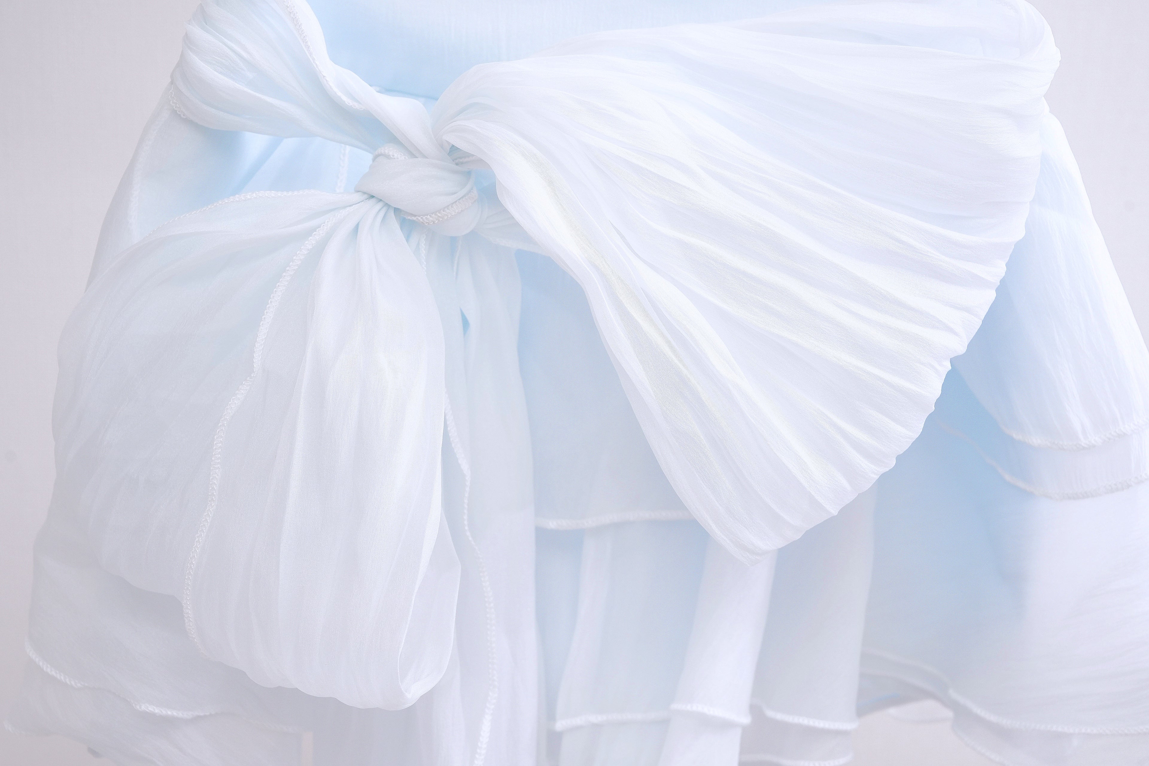 Cinderella Big RIbbon Ruffle Skirt (Baby Blue)