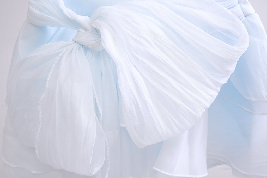 Cinderella Big RIbbon Ruffle Skirt (Baby Blue)