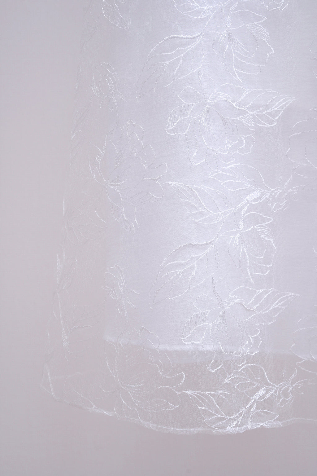 Angel Whisper Lace Floral Long Skirt (White)