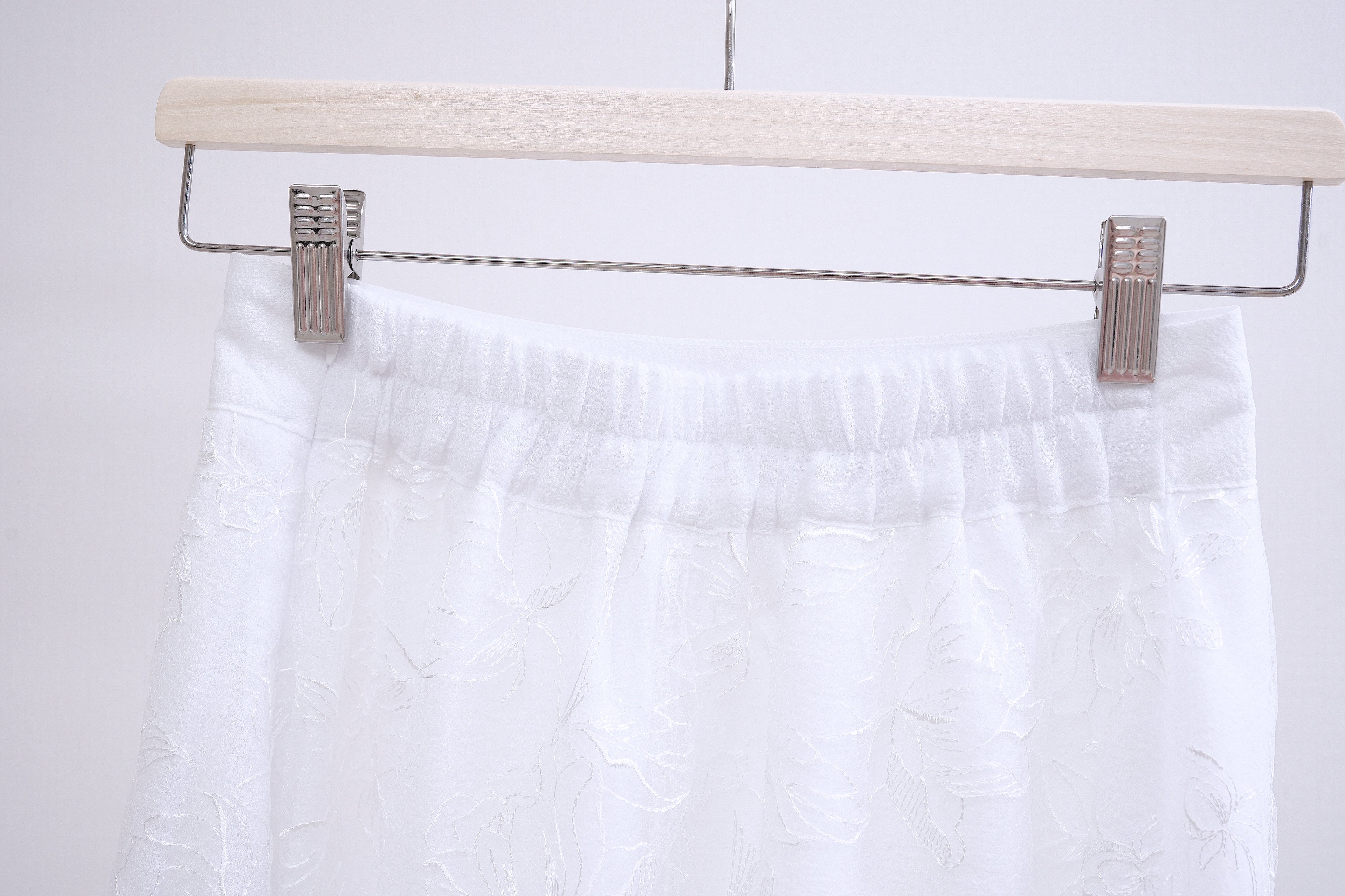 Angel Whisper Lace Floral Long Skirt (White)