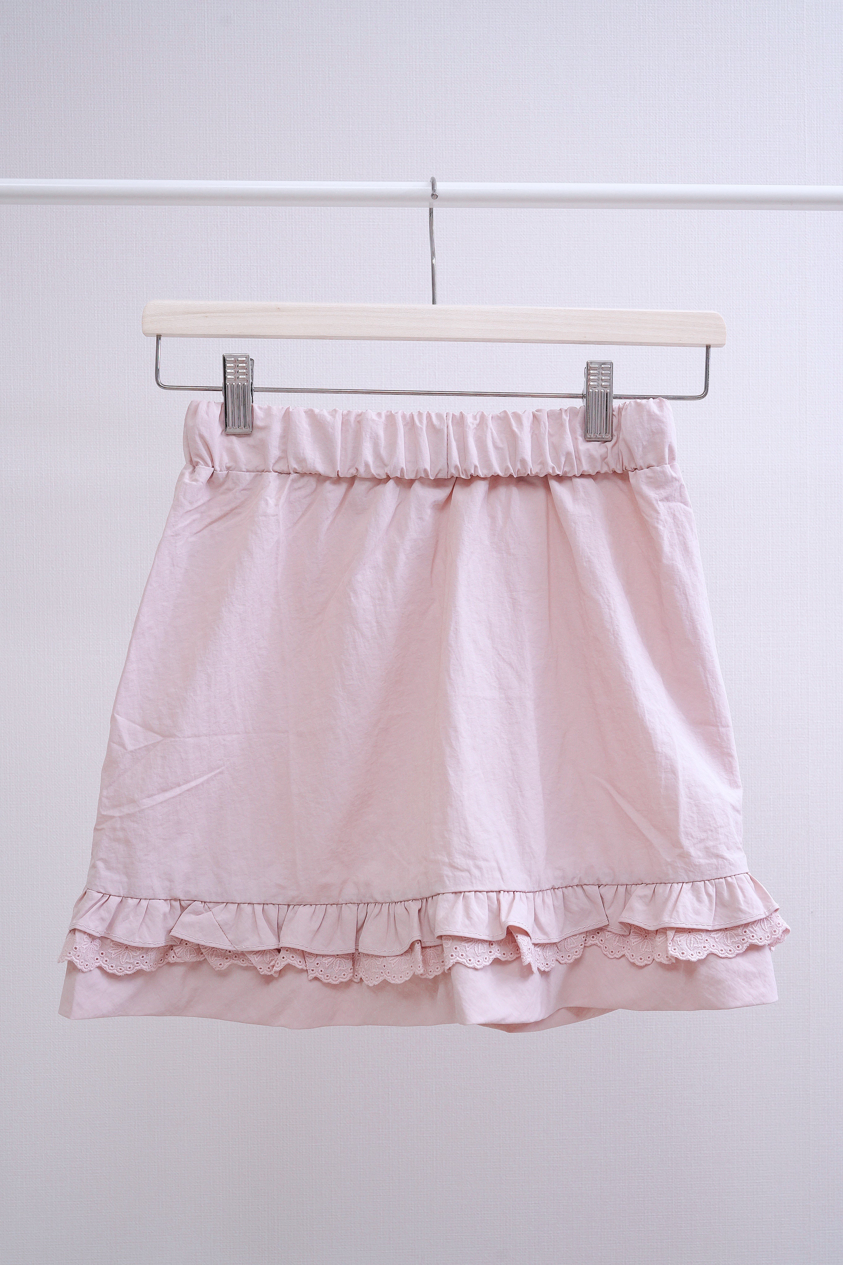 Soft Pink Ribbon Mini Skirt