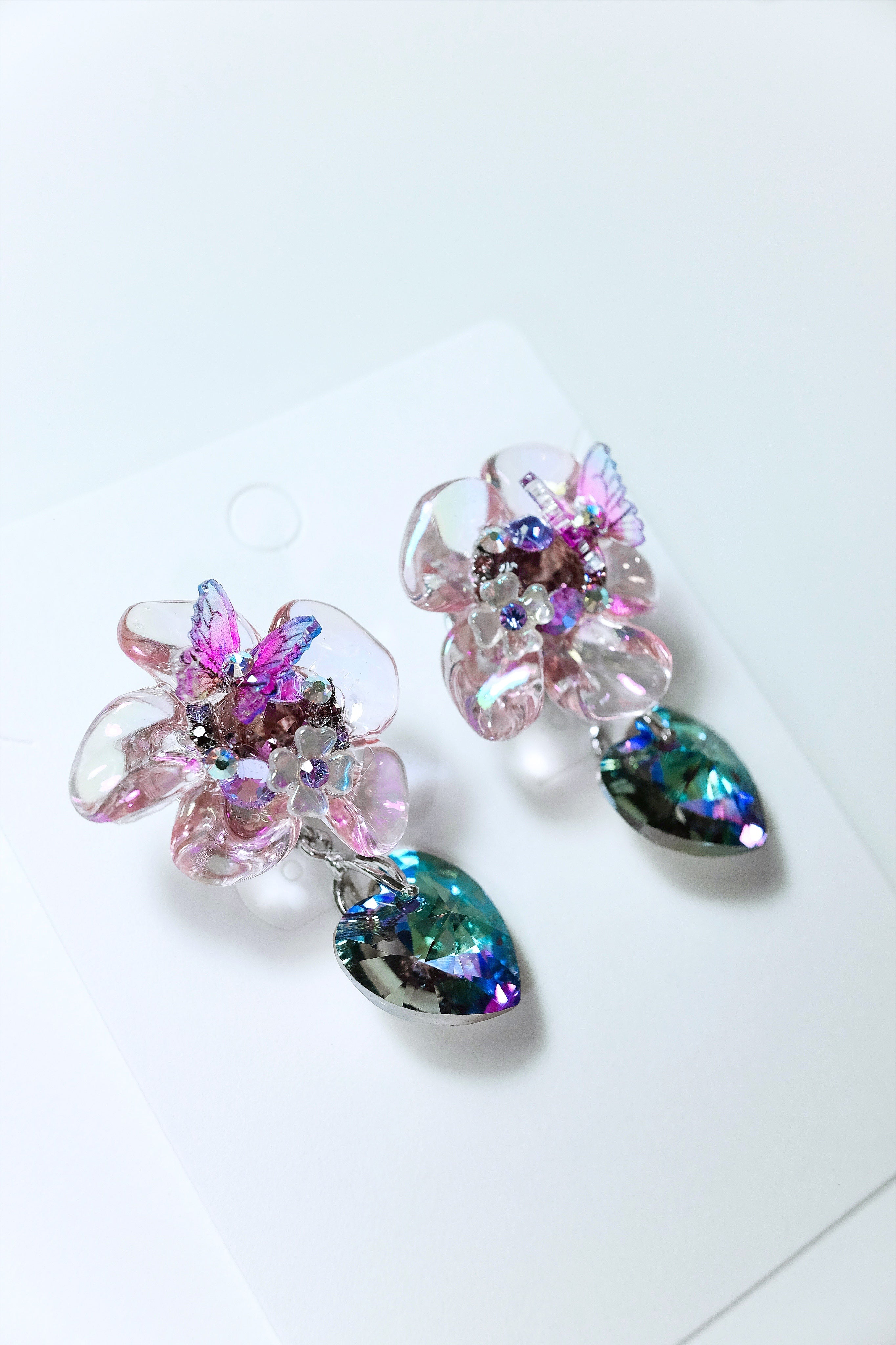Secret Garden Petal Heart Earrings