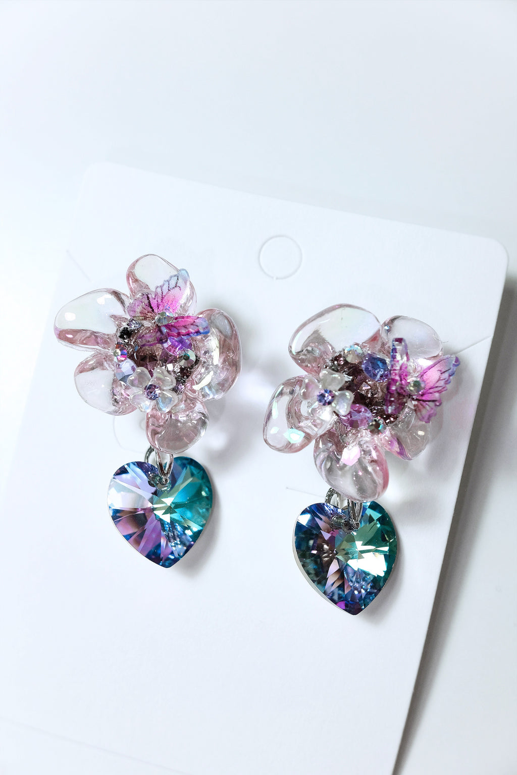 Secret Garden Petal Heart Earrings