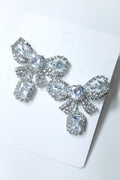 Royal Diamond Heart Ribbon Bell Earrings