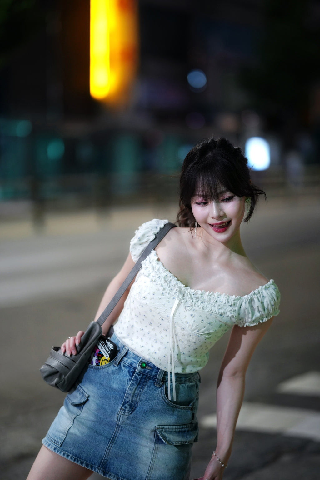 White Floral Off-Shoulder