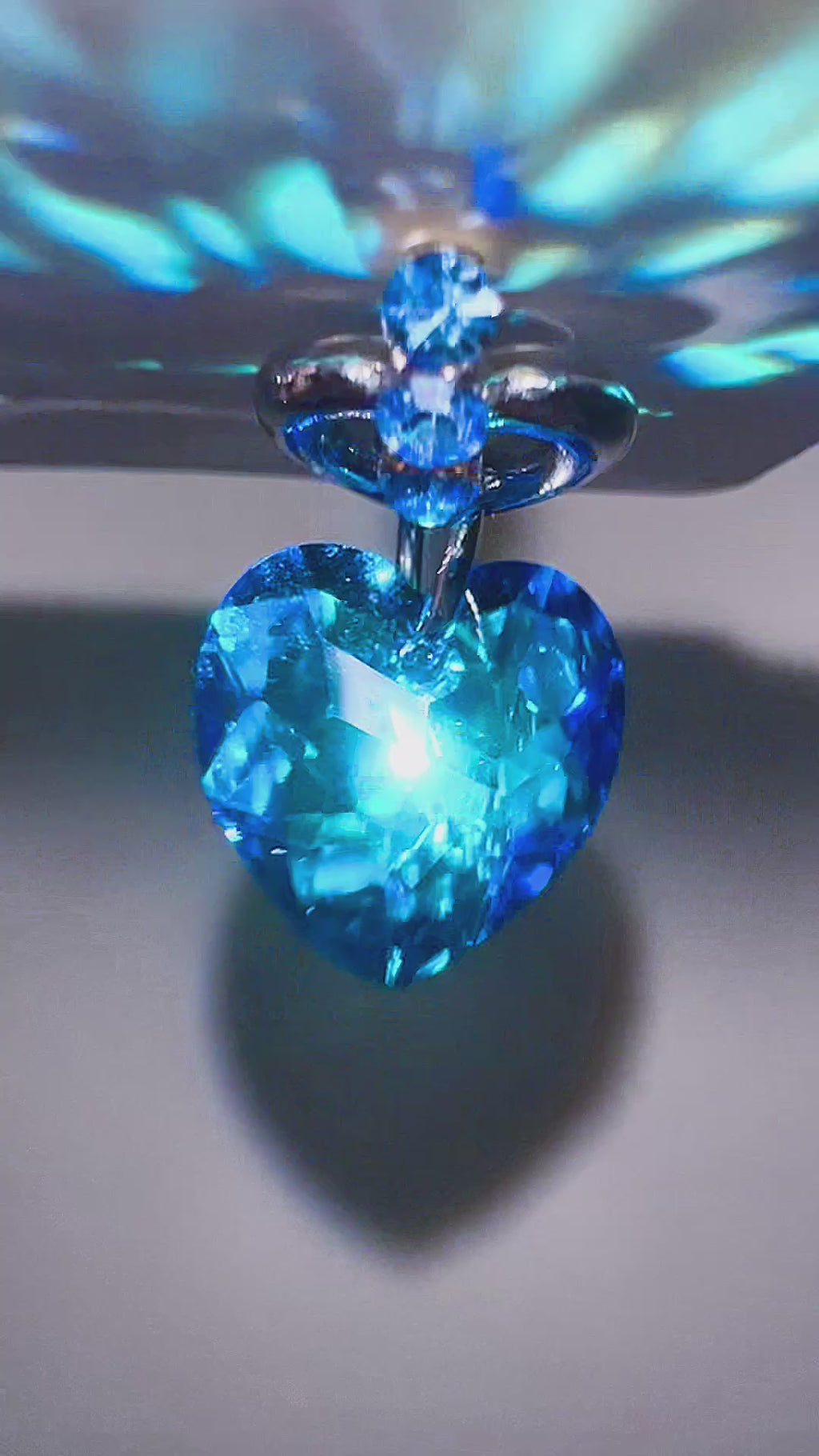 Sapphire Heart Earrings
