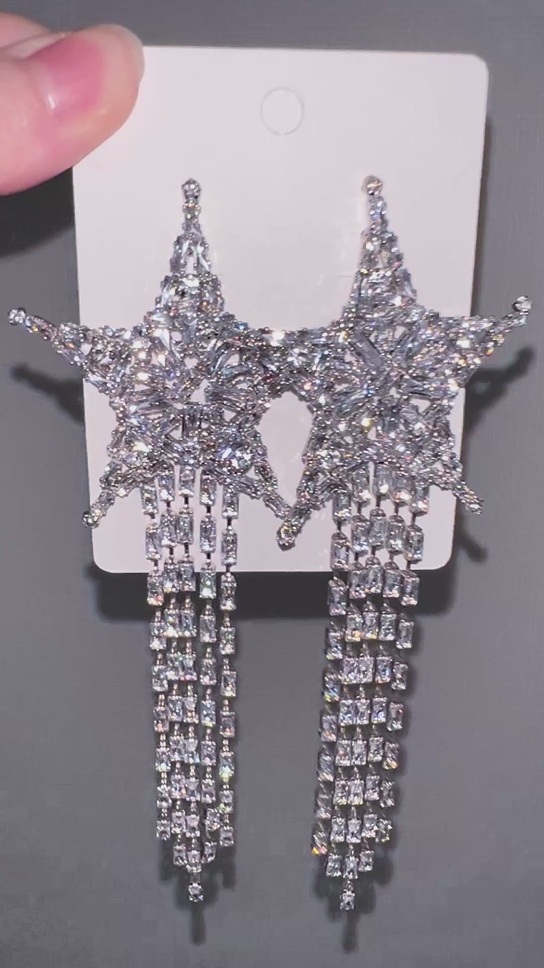 Prism Cosmic Star Radiant Drop Earrings