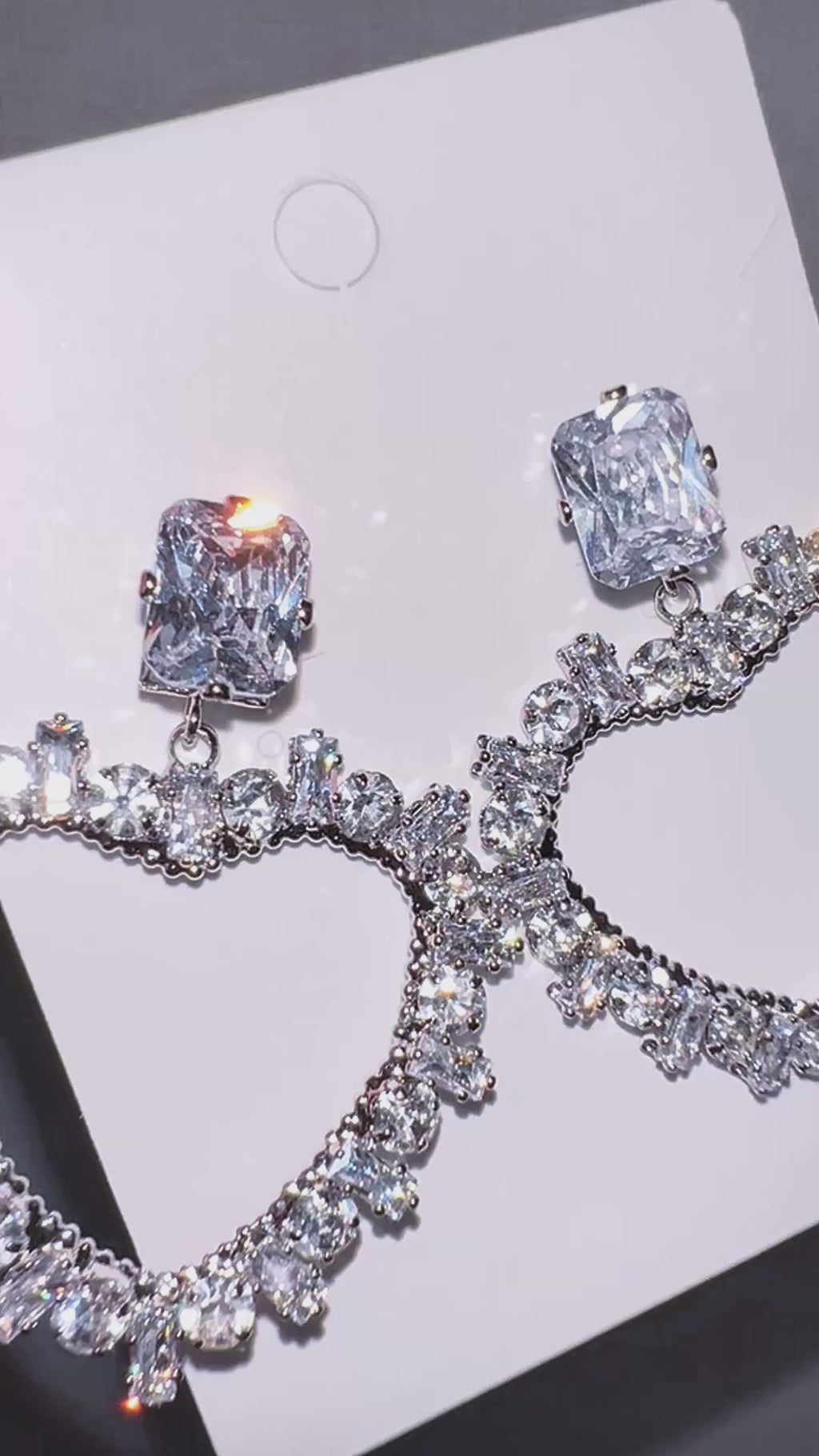 Oversize Glam Heart Statement Earrings