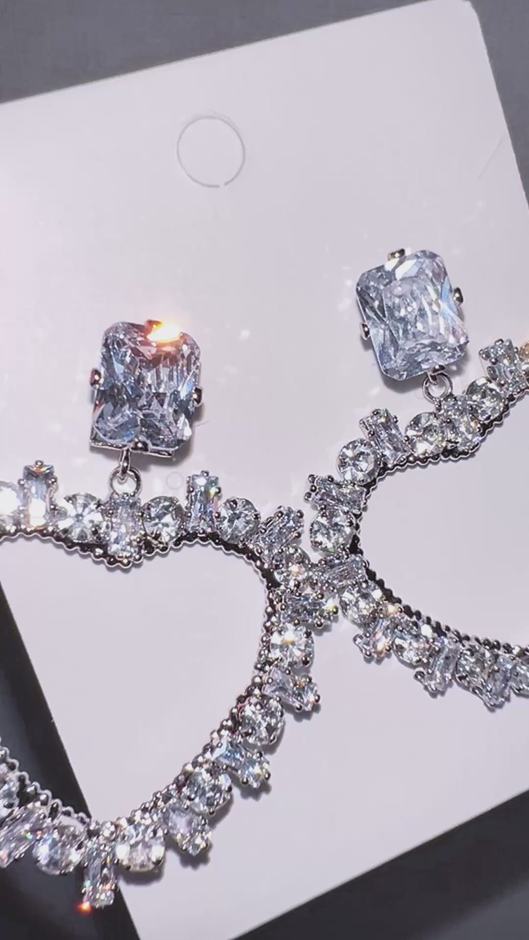 Oversize Glam Heart Statement Earrings