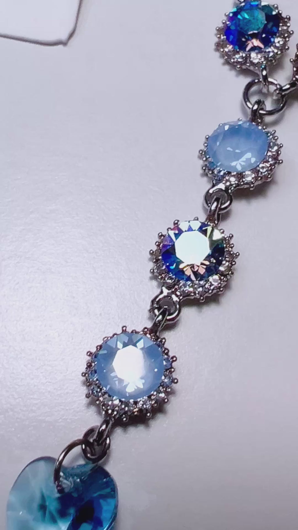 (BLUE SET) HEART to u Heart Earrings & Necklace