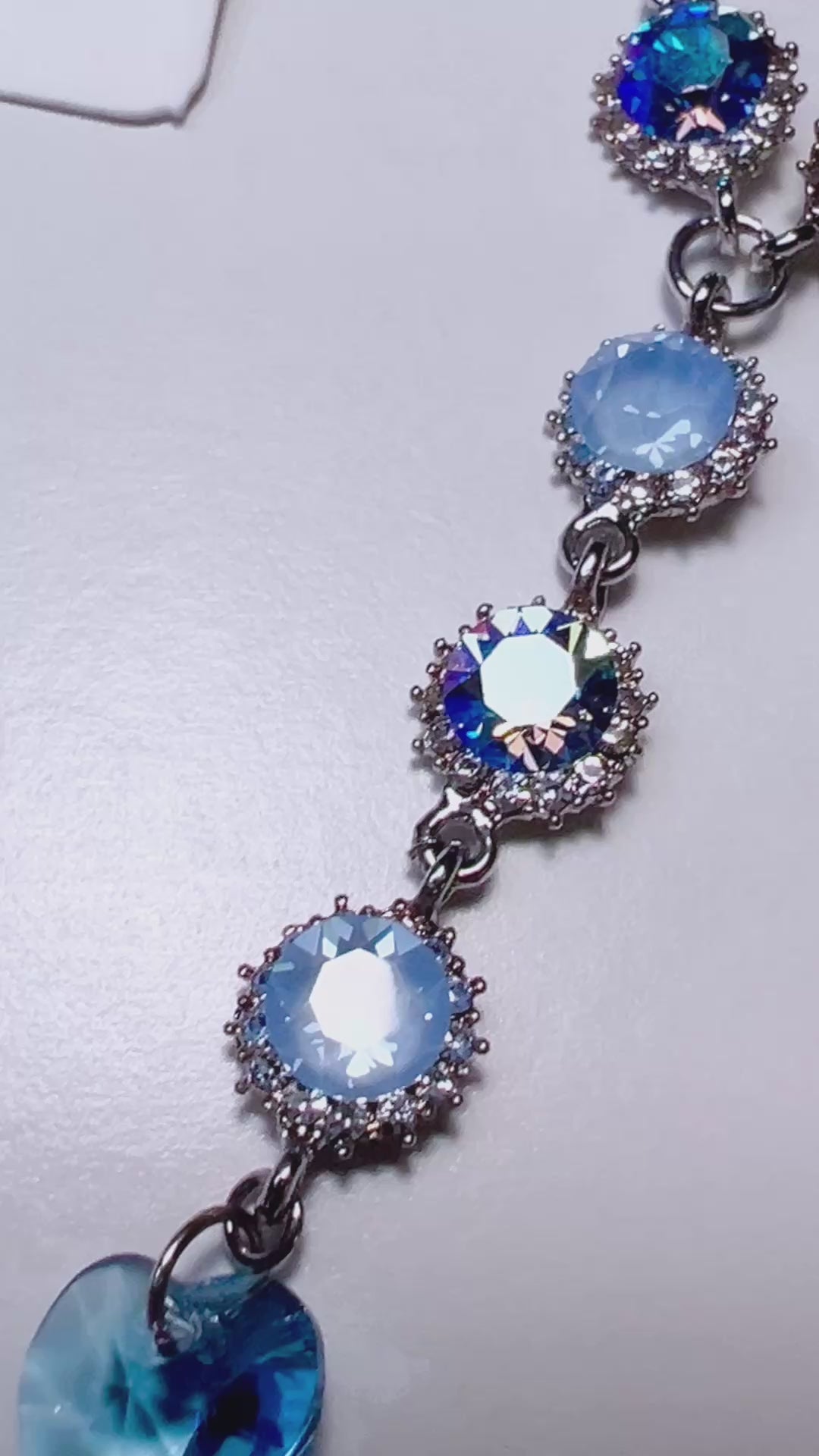 (BLUE SET) HEART to u Heart Earrings & Necklace