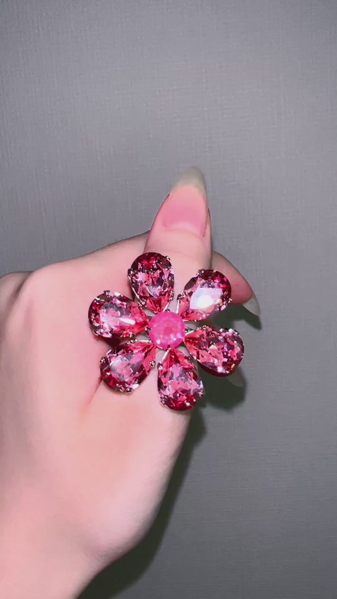 Glamour Crystal Flower Ring